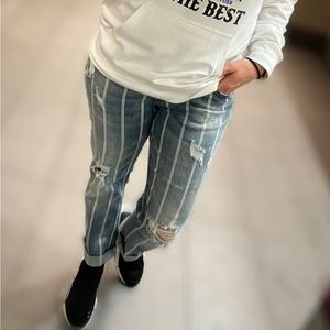 Cowgirl Tuff Denim striped boyfriend destroyed 27